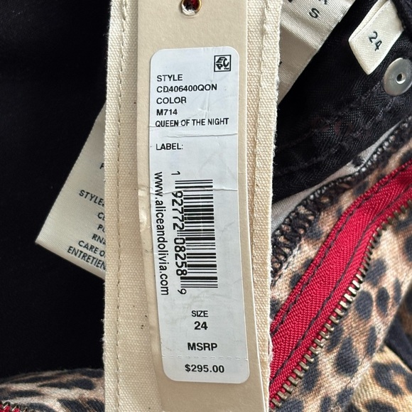 ALICE + OLIVIA Queen Of The Night High Rise Skinny Jeans Size 24 - Picture 7 of 8